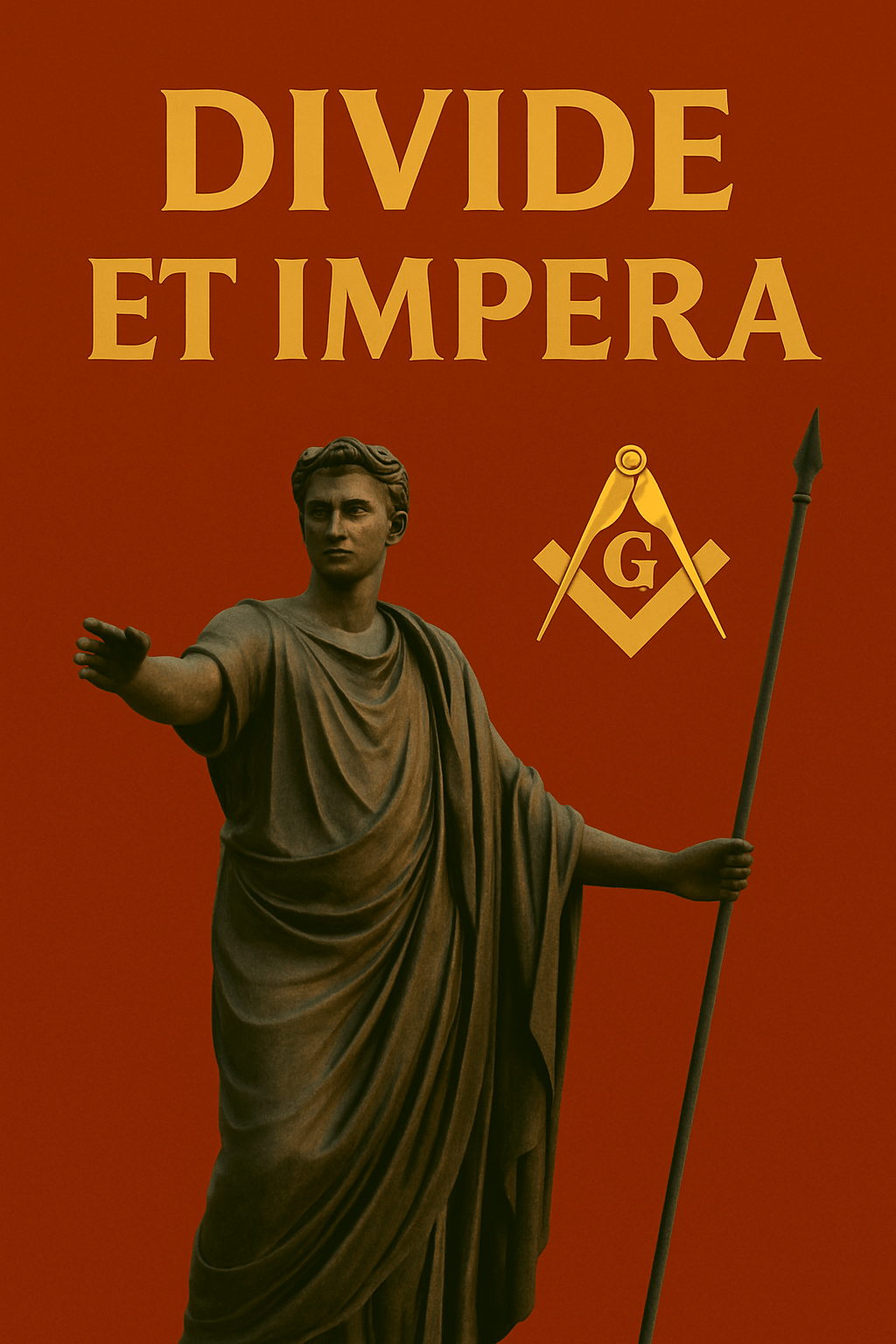 Divide et Impera in Modern Freemasonry illustrated with conflicting figures and symbolic control."
